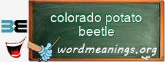 WordMeaning blackboard for colorado potato beetle